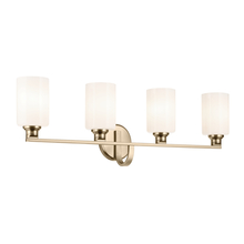 Kichler 55227CPZ - Gioe 32.25" 4-Light Vanity Light with Opal Glass in Champagne Bronze