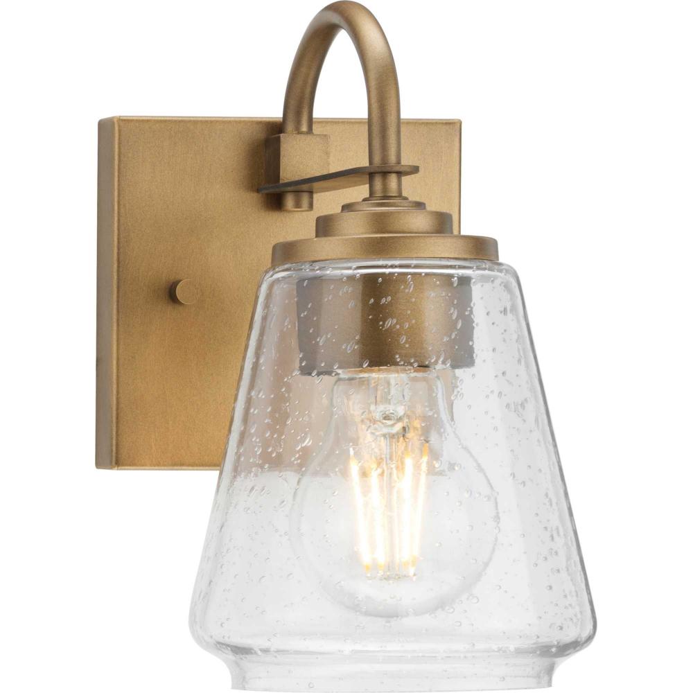 Martenne Collection One-Light Aged Bronze Modern Farmhouse Vanity Light