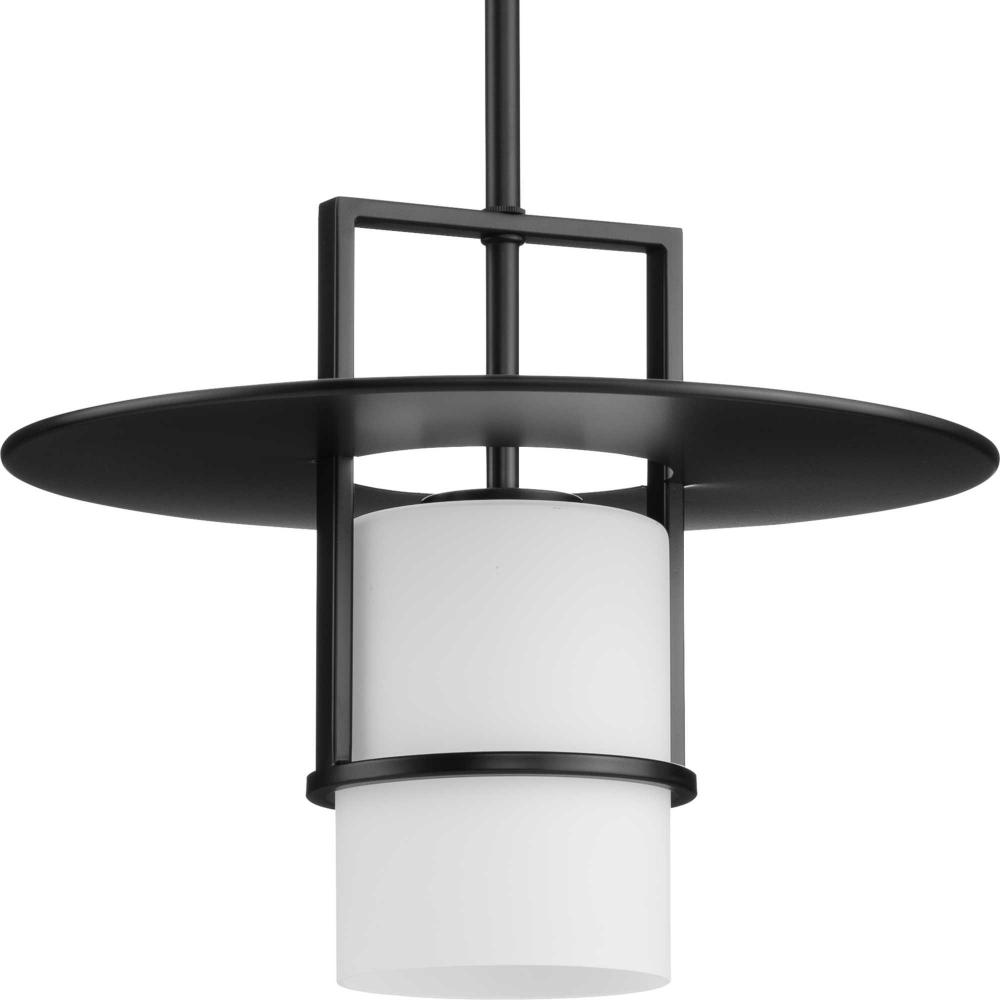 Mystic Collection One-Light Matte Black Contemporary Pendant