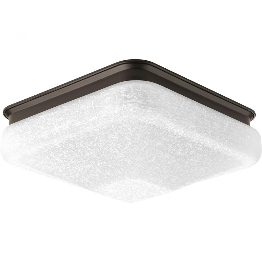 One-Light 9-1/2" LED Square Glass Flush Mount