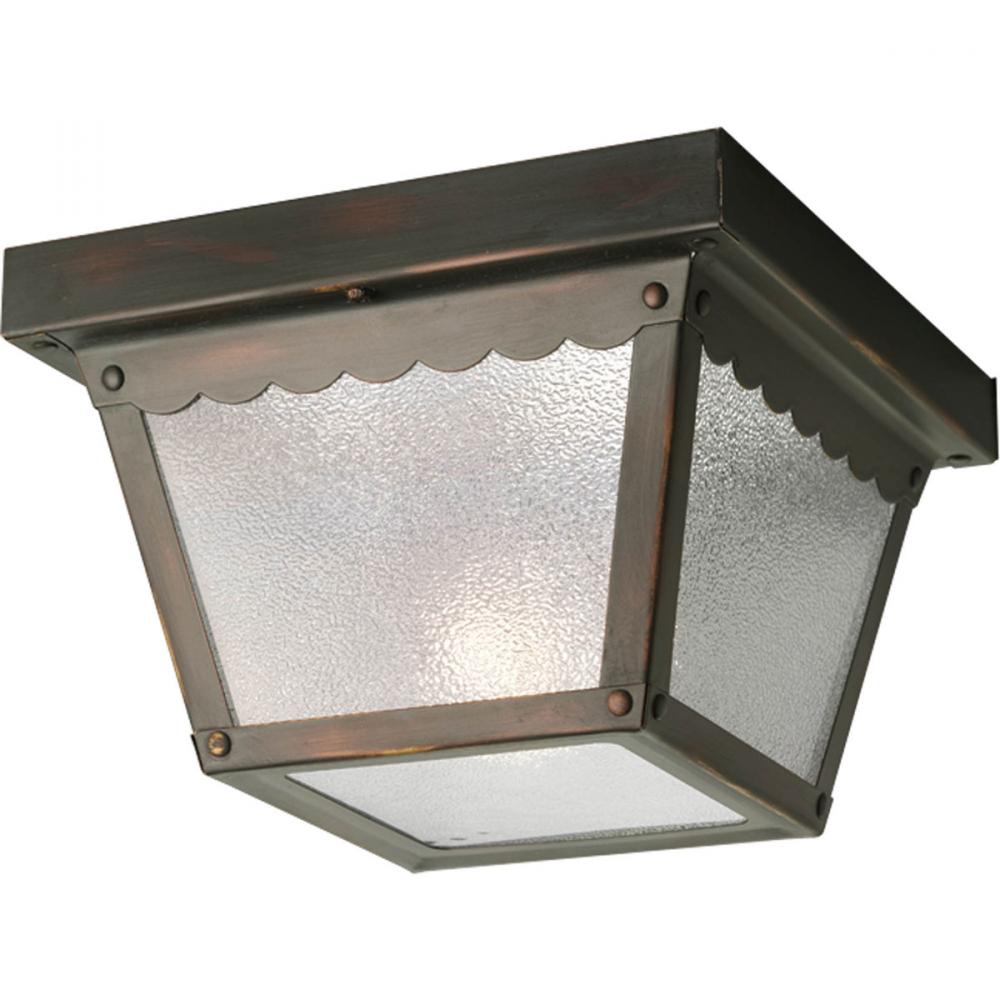 One-Light 7-1/2" Flush Mount for Indoor/Outdoor use