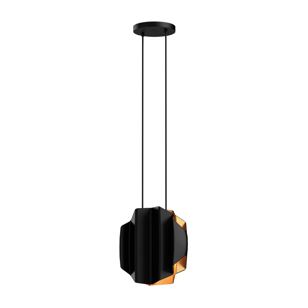 Akira 14-in Black/Gold 2 Lights Pendant