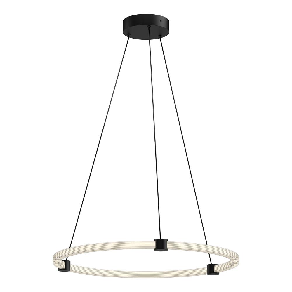 Bruni 24-in Black LED Pendant