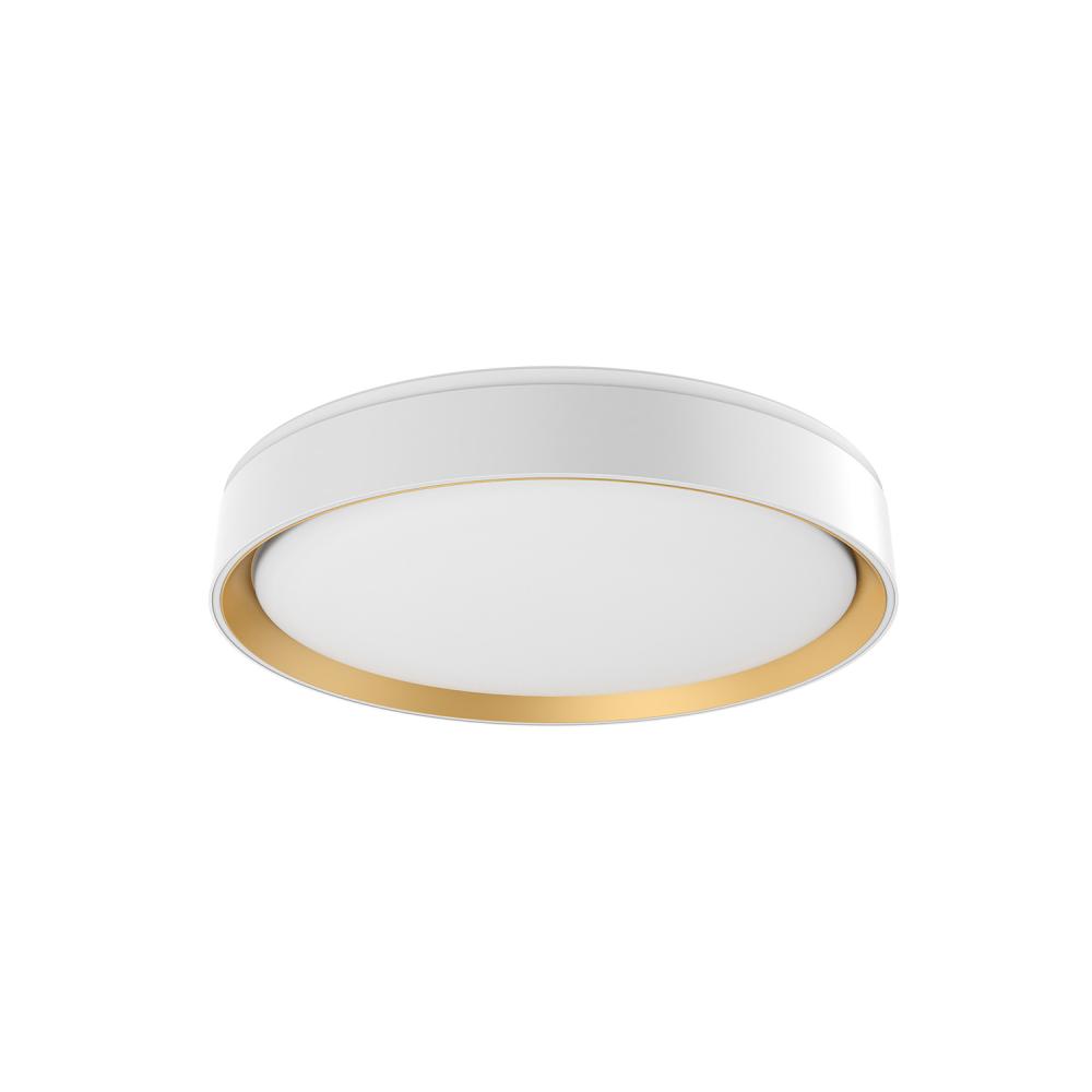 Essex 16-in White/Gold LED Flush Mount