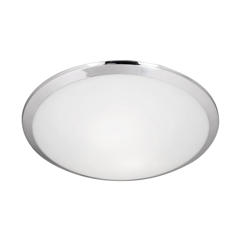 Malta 15-in Chrome 2 Lights Flush Mount