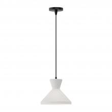 Alora Lighting PD473710MBOP - Betty 10-in Matte Black/Opal Glass 1 Light Pendant