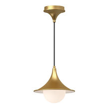 Alora Lighting PD525009BGOP - Fuji 9-in Brushed Gold/Opal Matte Glass 1 Light Pendant