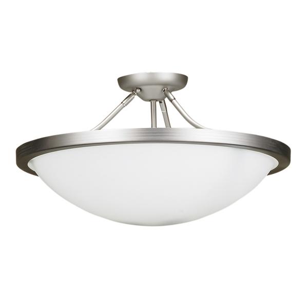 Monroe Semi Flush Mount Brushed Chrome