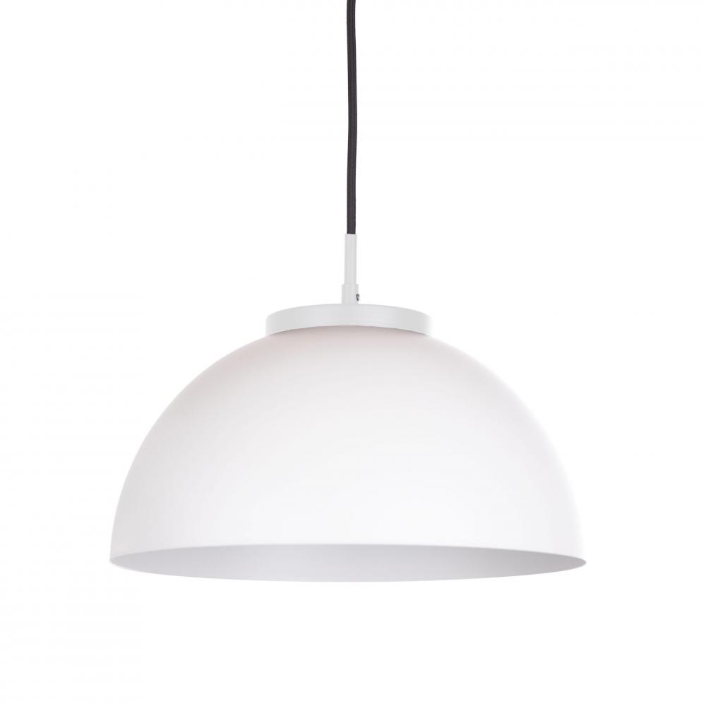 Hana - LED White Pendant with White Metal Shade