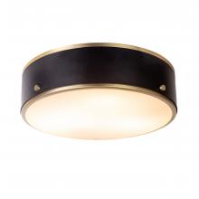 Russell Lighting FM7082/BKSG - Percussion - 3 Light Ceiling Light in Black with Soft Gold