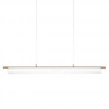 Russell Lighting LP1135/SG - Allure - LED 3 CCT Linear Pendant in Soft Gold with Ribbed Glass