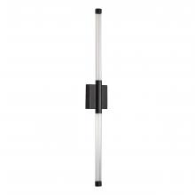 Russell Lighting WL7012/BK/CL - Saskia - LED 2  Light 31 1/2 Wall Sconce in Black with Clear glass and Clear Acrylic