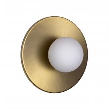 Russell Lighting WL7072/SG - Playa- 1 Light Wall Light in Soft Gold with Opal Glass