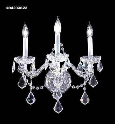 Vienna Glass Arm 3 Arm Wall Sconce