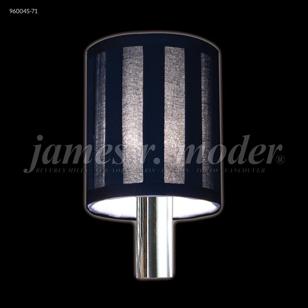 Black Striped Fabric Non-tilt Shade