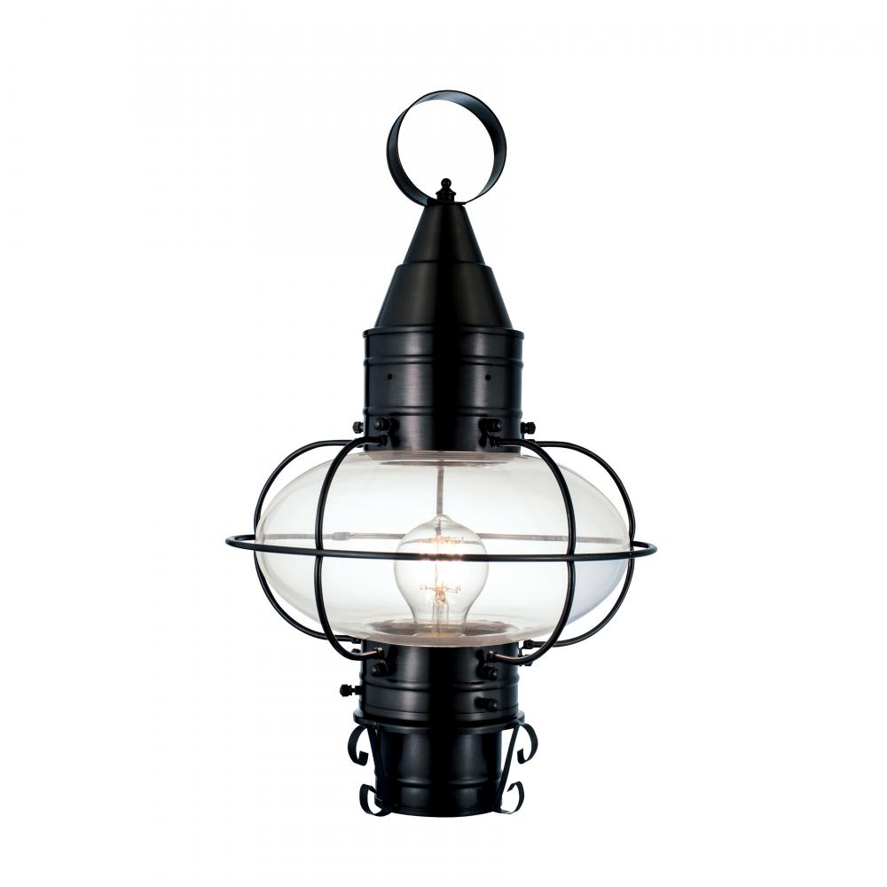 Classic Onion 17.5'' High 1-Light Outdoor Post Light - Black