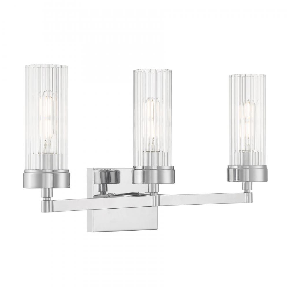 Lida 21'' Wide 3-Light Vanity Light - Chrome