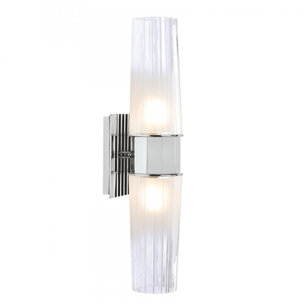 Icycle 18.75'' High 2-Light Sconce - Chrome