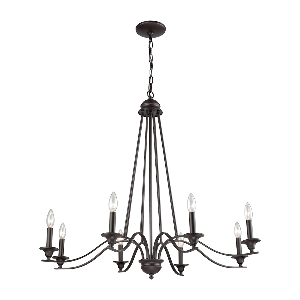 Thomas - Farmington 36'' Wide 8-Light Chandelier - Oil Rubbed Bronze