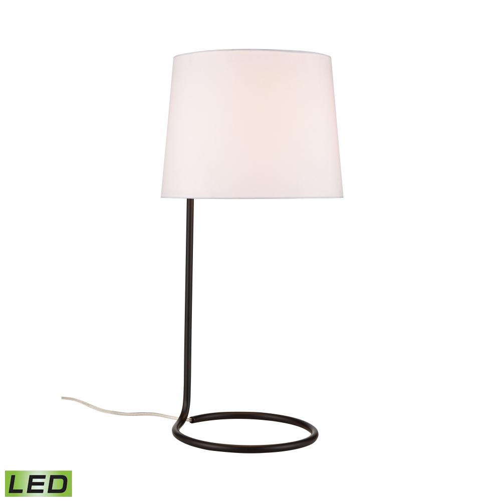 Loophole 29'' High 1-Light Table Lamp - Oiled Bronze - Includes LED Bulb