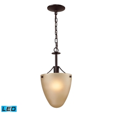ELK Home 1301CS/10-LED - Thomas - Jackson 1-Light Semi Flush in Oil Rubbed Bronze with Light Amber Glass - Includes LED Bulbs