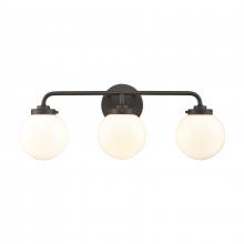  EC89964/3 - Fairbanks 22.75'' Wide 3-Light Vanity Light - Matte Black and Opal