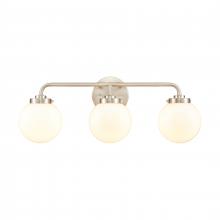  EC89984/3 - Fairbanks 22.75'' Wide 3-Light Vanity Light - Brushed Nickel and Opal