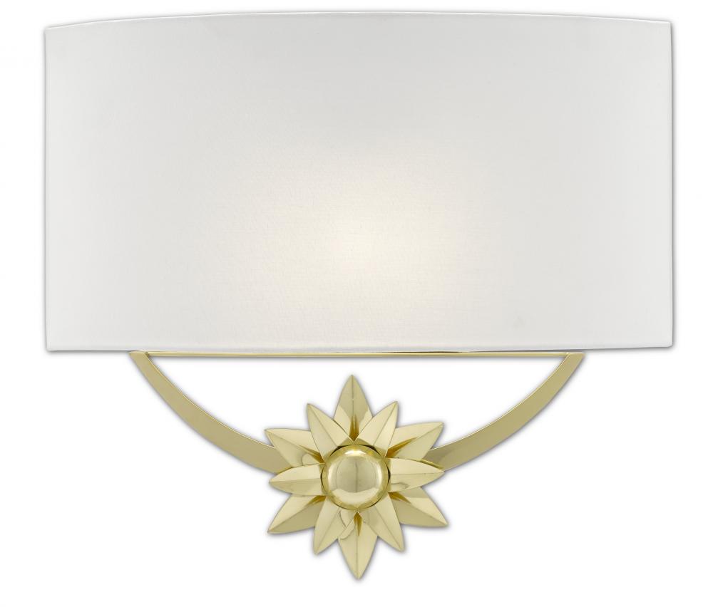 Dayflower Brass Wall Sconce