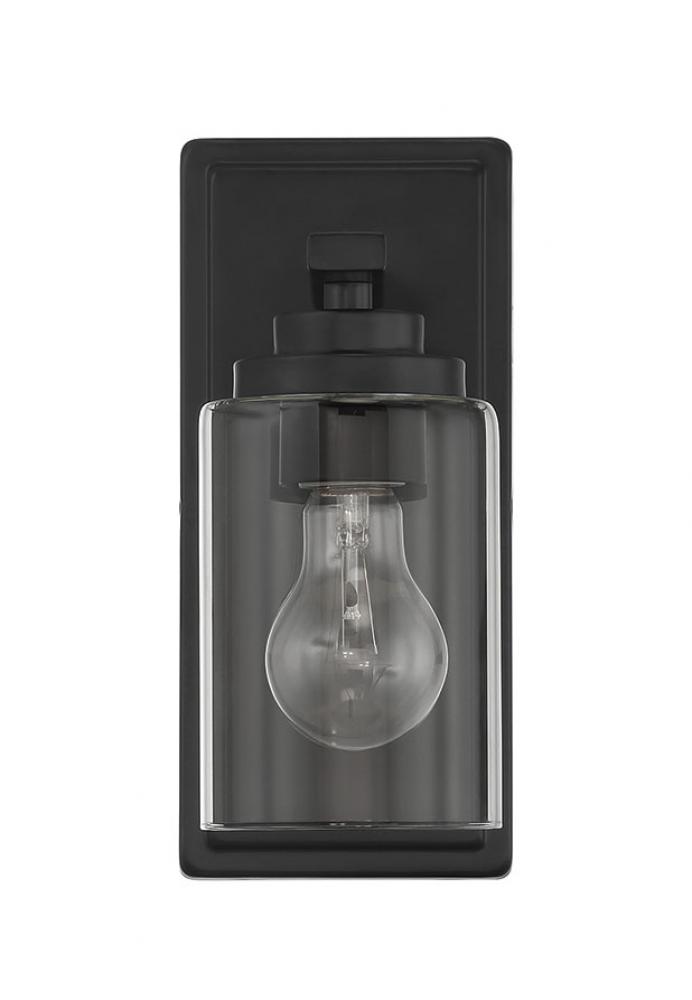 Clark 1 Light Wall Sconce in Flat Black