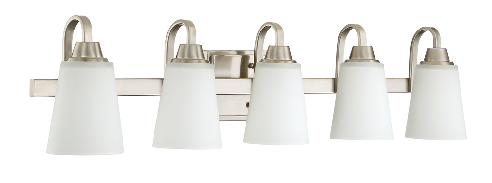 Grace 5 Light Vanity in Brushed Polished Nickel