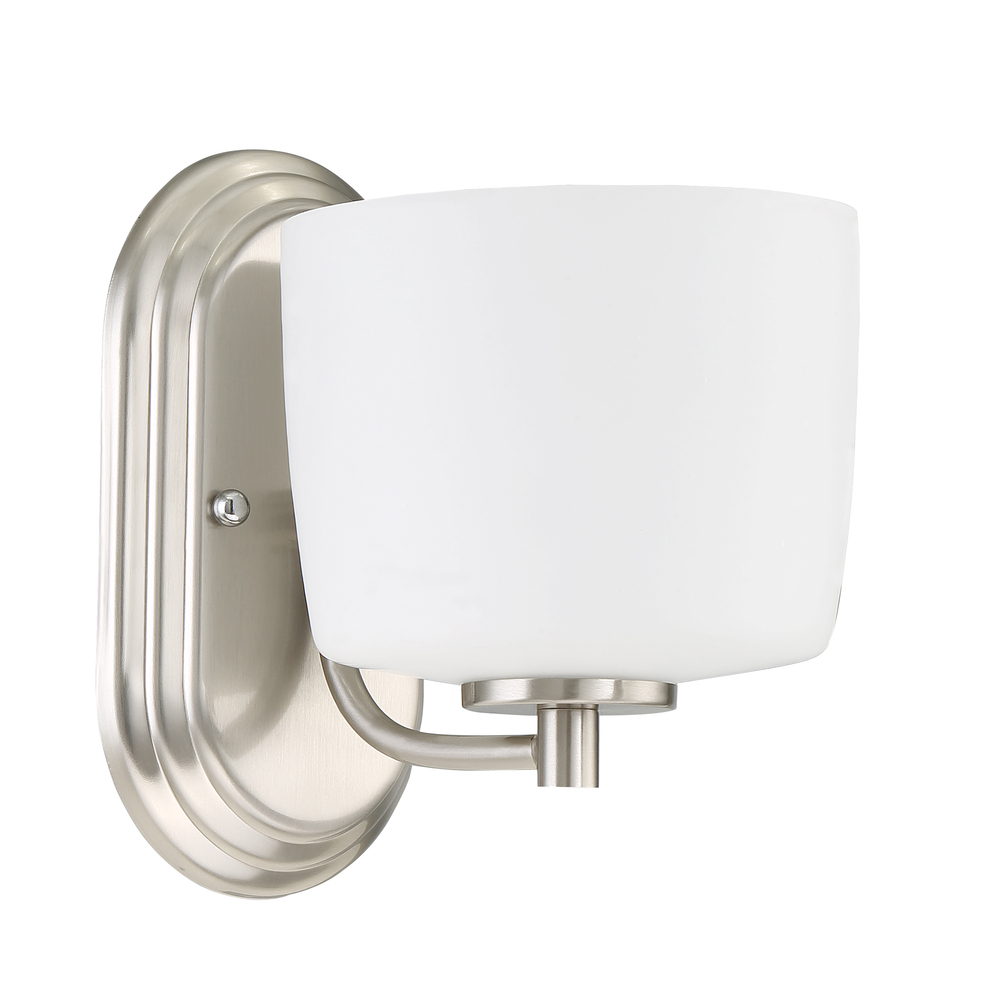 Clarendon 1 Light Wall Sconce in Brushed Polished Nickel