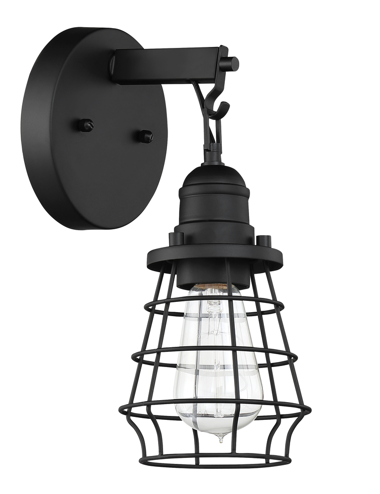 Thatcher 1 Light Wall Sconce in Flat Black