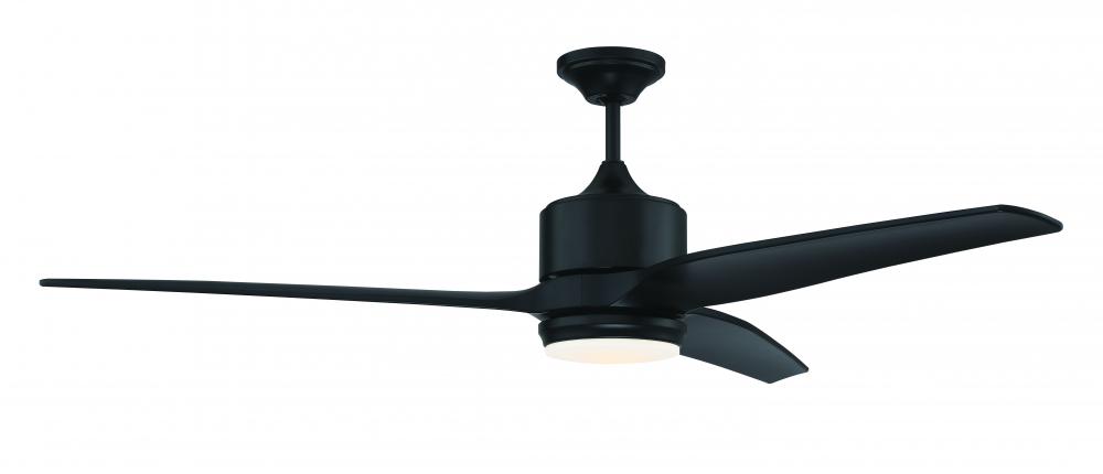 60" Mobi Indoor/Outdoor (Wet) in Flat Black w/ Flat Black Blades