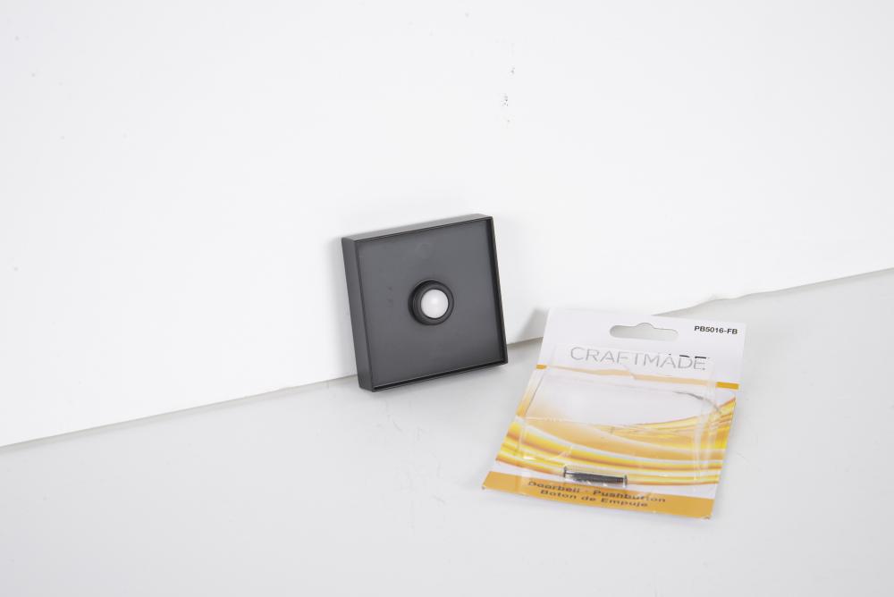 Recessed Mount LED Lighted Push Button in Black