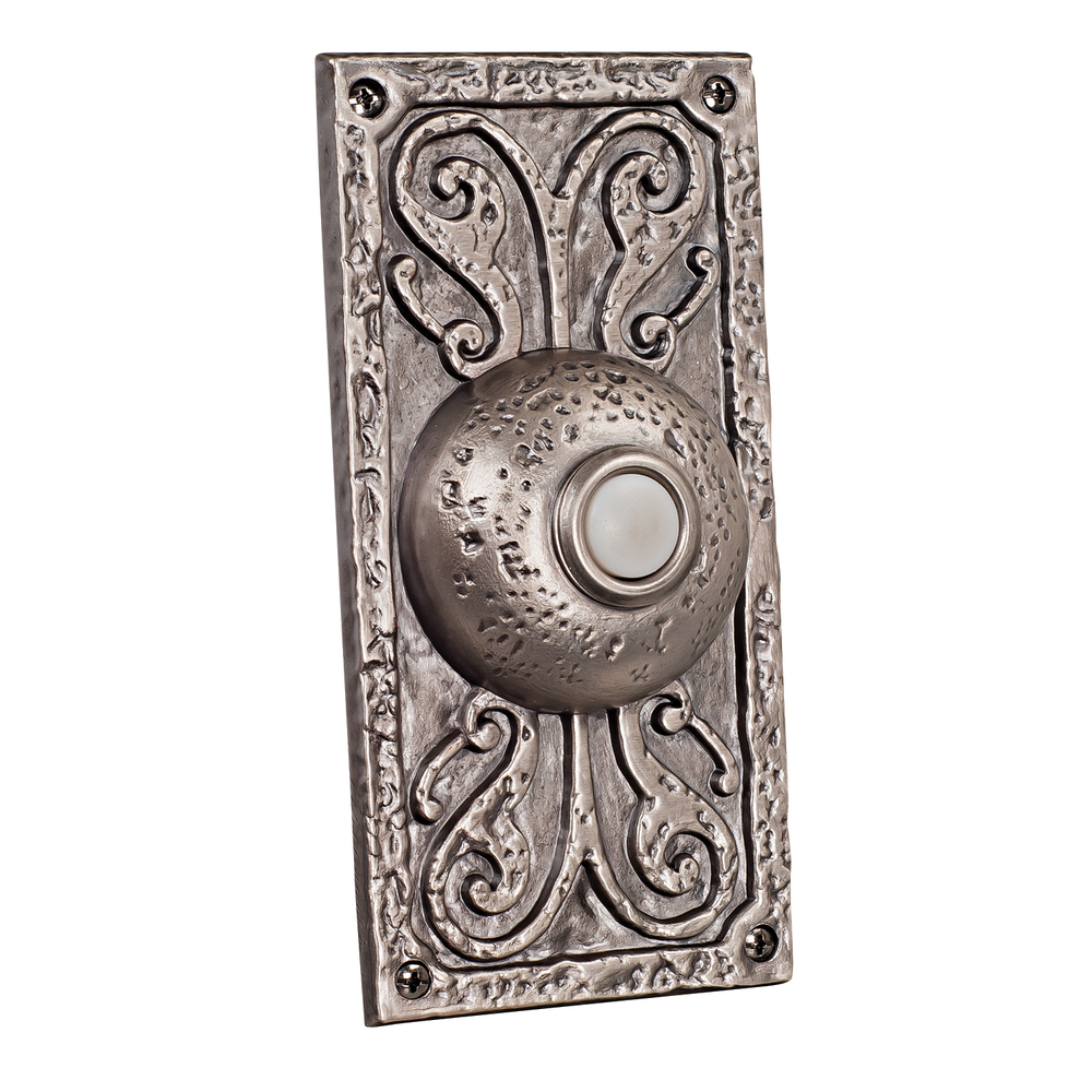 Surface Mount Designer LED Lighted Push Button in Antique Pewter