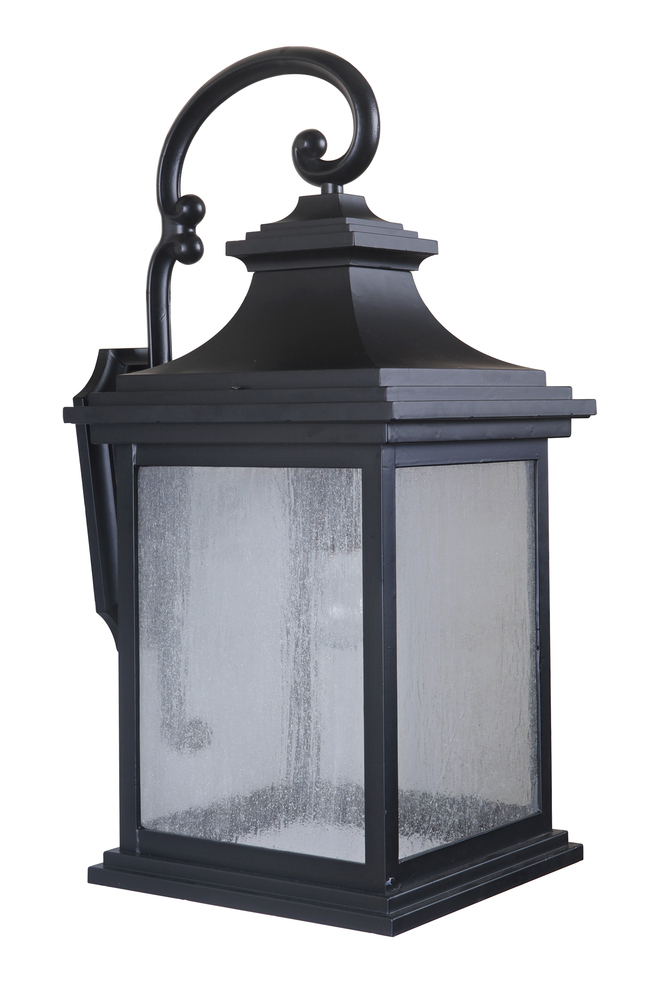 Gentry 1 Light Large Outdoor Wall Lantern in Midnight