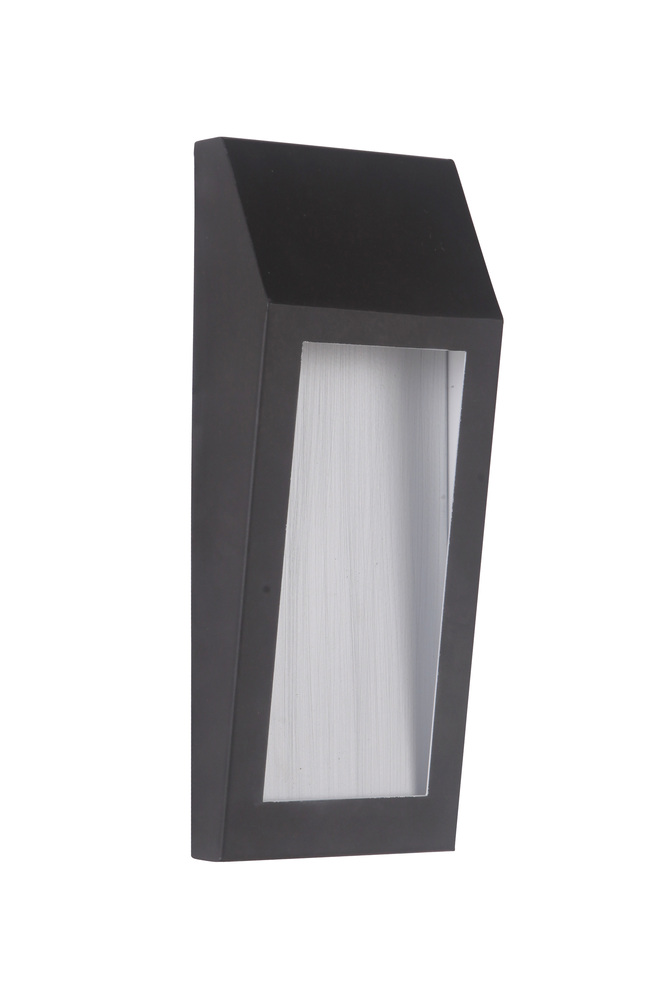 Wedge 1 Light Small LED Outdoor Pocket Sconce in Oiled Bronze Outdoor