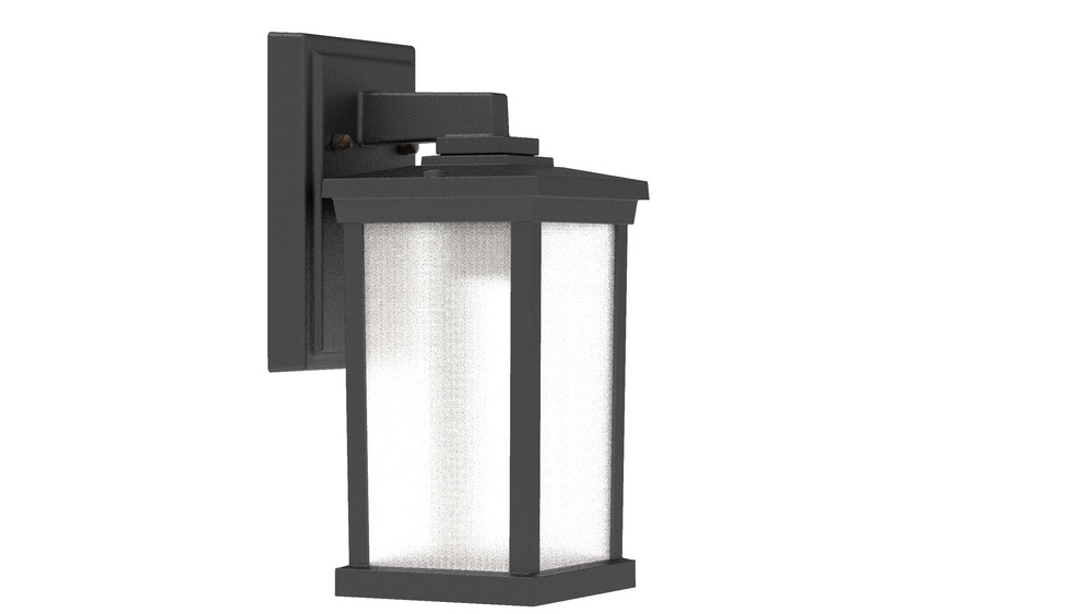 Resilience 1 Light Small Outdoor Wall Lantern in Textured Black