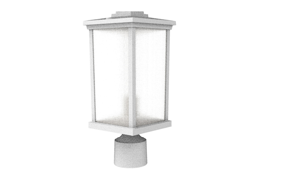 Resilience 1 Light Outdoor Post Mount in Textured White