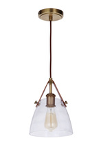 Craftmade 51391-VB - Hagen 1 Light Pendant in Vintage Brass