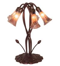 Meyda White 15902 - 17" High Purple Iridescent Pond Lily 5 Light Accent Lamp